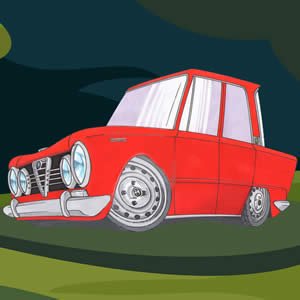 Alfa Romeo Cartoon Puzzle