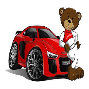 Audi R8 Red Cartoon Edition