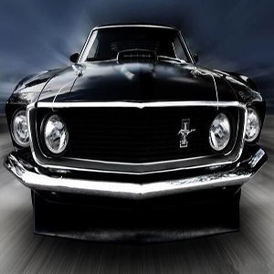 Black Mustang Old Timer