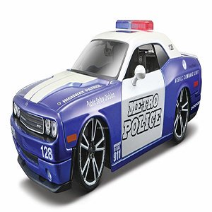 Blue Metro Police Car