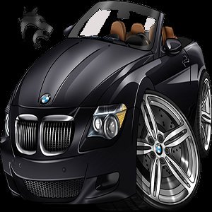 BMW Cartoon Car Black Edition