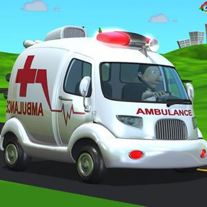 Cartoon Ambulance Van