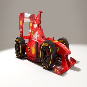 Cartoon Formula One Race Car