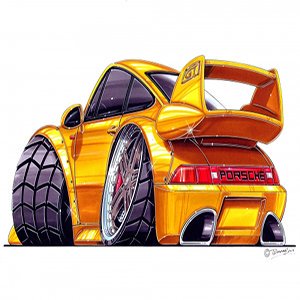 Cartoon Porsche GT2