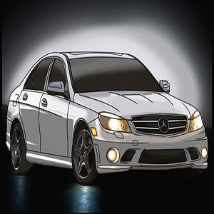 Cartoonized Merceds Benz