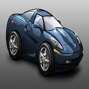 Corvette C6 Cartoon Car