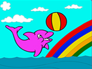 Cute Dolphin Coloring