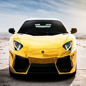 Gold Lamborghini Racing Car