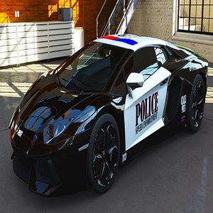 Lambo Police Car Jigsaw