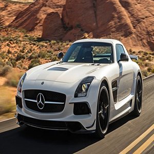 Mercedes Benz SLS AMG White Car