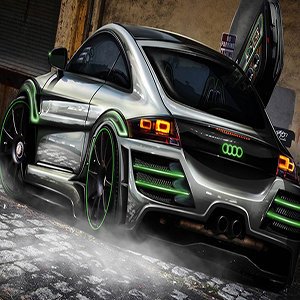 Racing Audi Neon Car