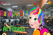 Rainbow Girl At Fitness