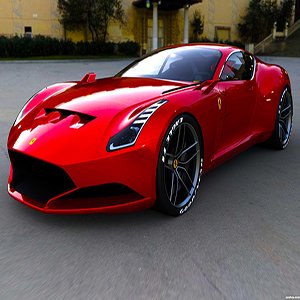 Red Beauty Ferrari Car