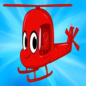 Red Cartoon Helicopter