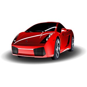 Red Cartoon Lambo Car