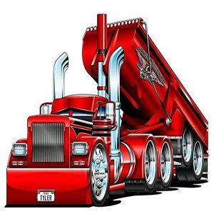 Red Transport Truck