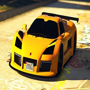 Yellow Ferrari GTA 5 Car