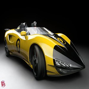 Yellow Speed Race Car